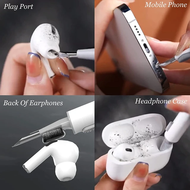 Kit de limpiador para Airpods Pro 3 2 1, bolígrafo de limpieza de  auriculares Bluetooth, cepillo, estuche de auriculares, herramientas de  limpieza para Airpods Xiaomi Airdots - AliExpress