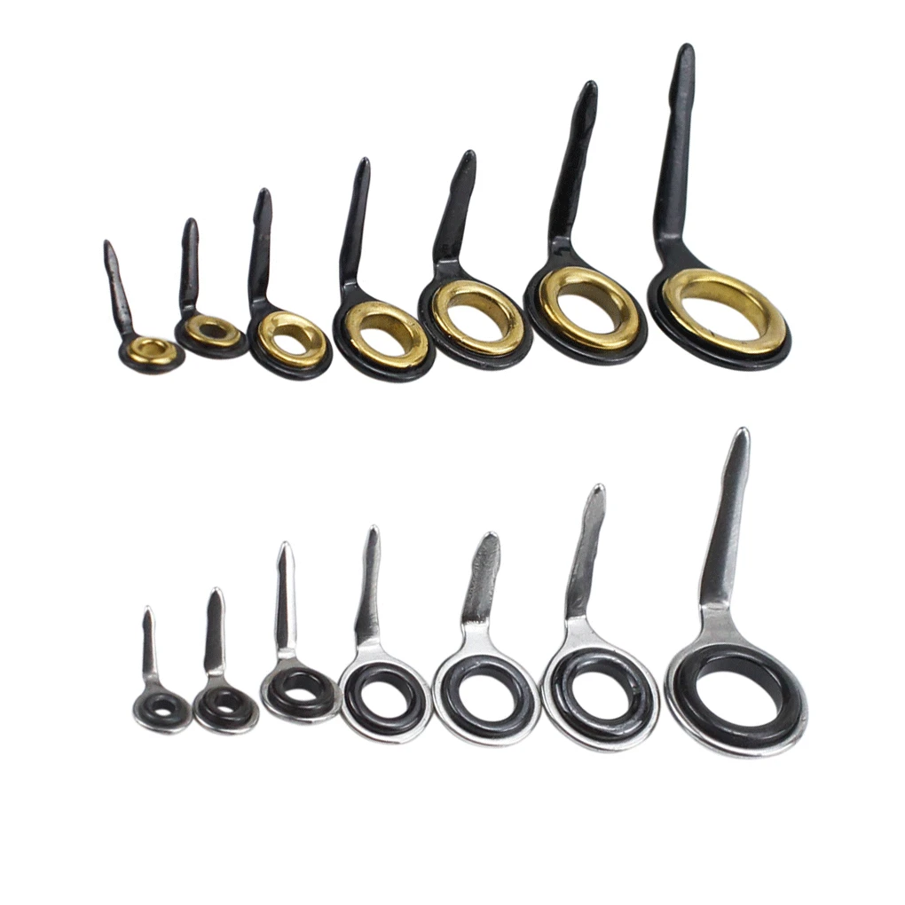 14 Pieces Set Fishing Rod Guide Ring Sea Boat Tackle Rings Accessory