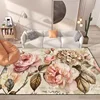 European Style Pink Rose Carpet Living Room Decoration Large Size Coffee Table Rug for Bedroom Decor Washable Non-slip Floor Mat 4