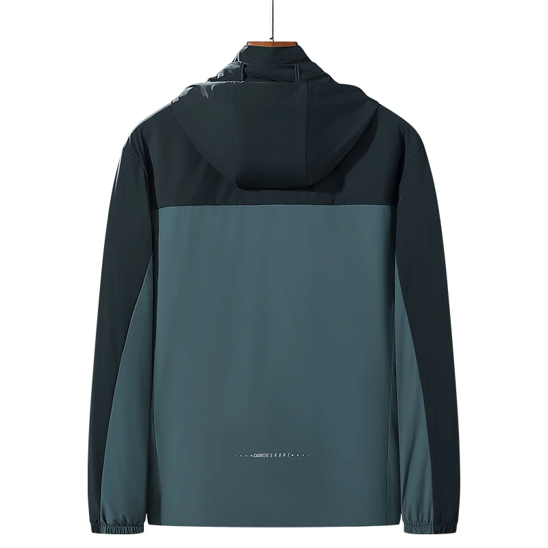 2024Coat Men sun protective Clothes Anti-UV Elasticity Breathable skin friendly Light Thin Splice Summer Windbreaker
