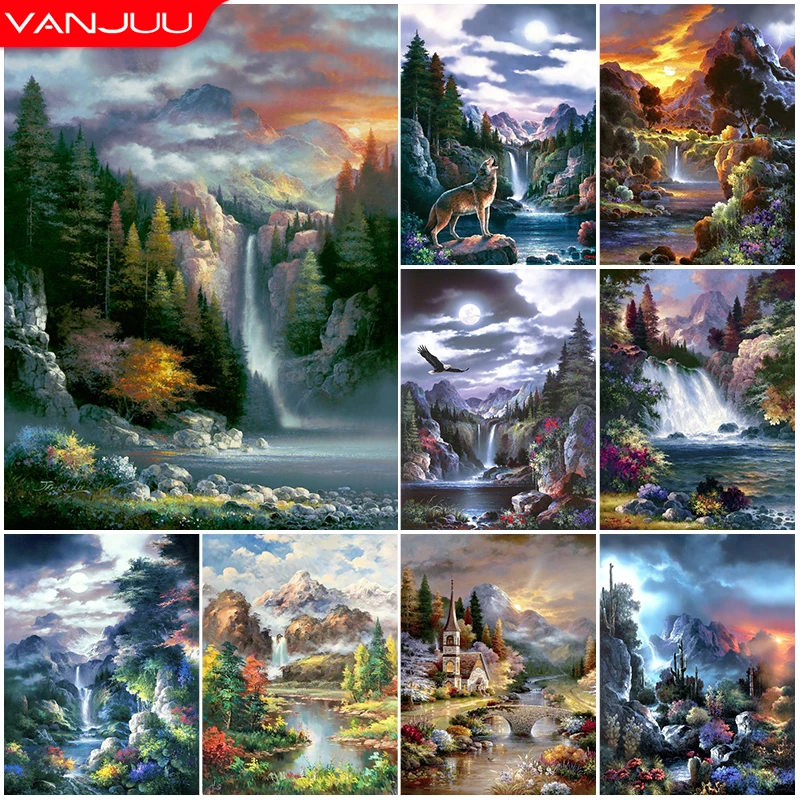 Forest Scenery DIY 5D Large Diamond Painting Kits Cross Stitch