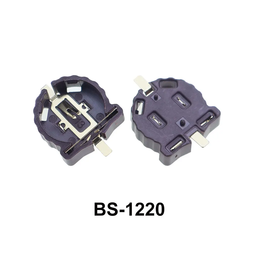JCD 10pcs SMD SMT CR2450 CR2032 CR2025 CR1220 3V Battery Button BS-2032/1220/1616 Cell Coin Battery Holder Socket Case Box image 7