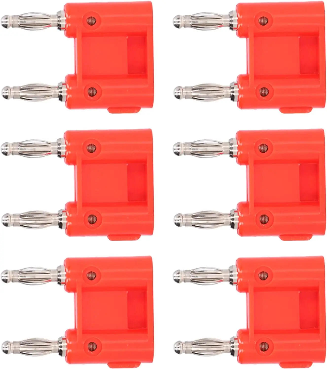 

Double Banana Socket, 10Pcs Dual Banana Plug Connectors, 2 Way Banana Plug Brass PE Double Banana Socket(Black)