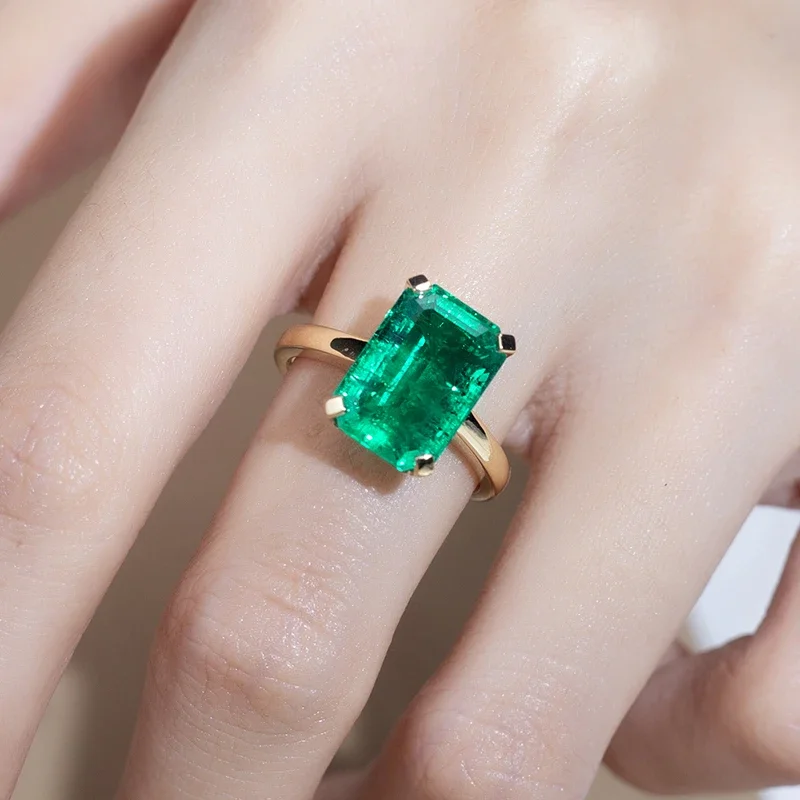 RUIF Custom Classical Design Lab Grown Emerald 9k 10k 14k 18k Rings for Women High Jewelry Easy to All-match 6 RUIF Custom Classical Design Lab Grown Emerald 9k 10k 14k 18k Rings for Women High Jewelry Easy to All-match - Image 6