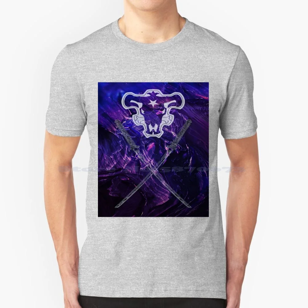 Art-Black Clover T Shirt 100% Cotone Tee Asta Black Clover Black Clover Manga Black Clover Anime Black Clover Black Bulls Black