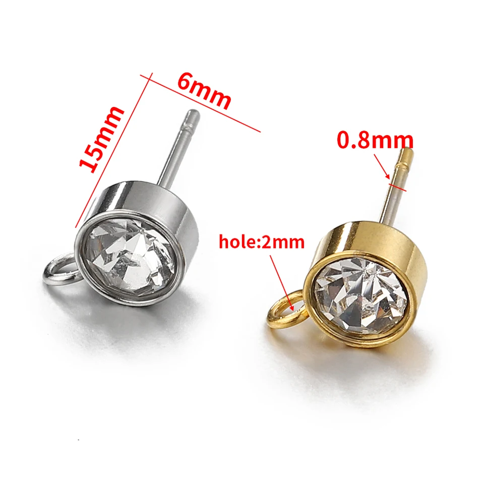 Xzeemo 50 Paia di Orecchini in Plastica Trasparente, Chiusure per Orecchie Sensibili, Chiaro 4mm, Perni e Ferma Orecchini in Gomma