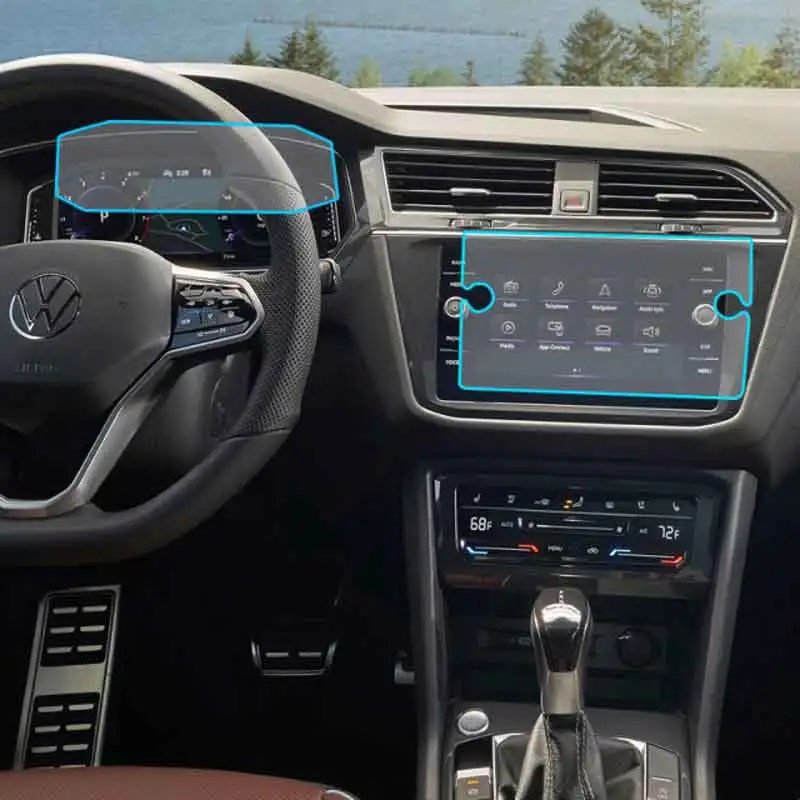 

Car Navigtion Tempered Glass LCD Screen Protective Film Sticker For Volkswagen Tiguan 2021 2022 Dashboard Interior Accessories