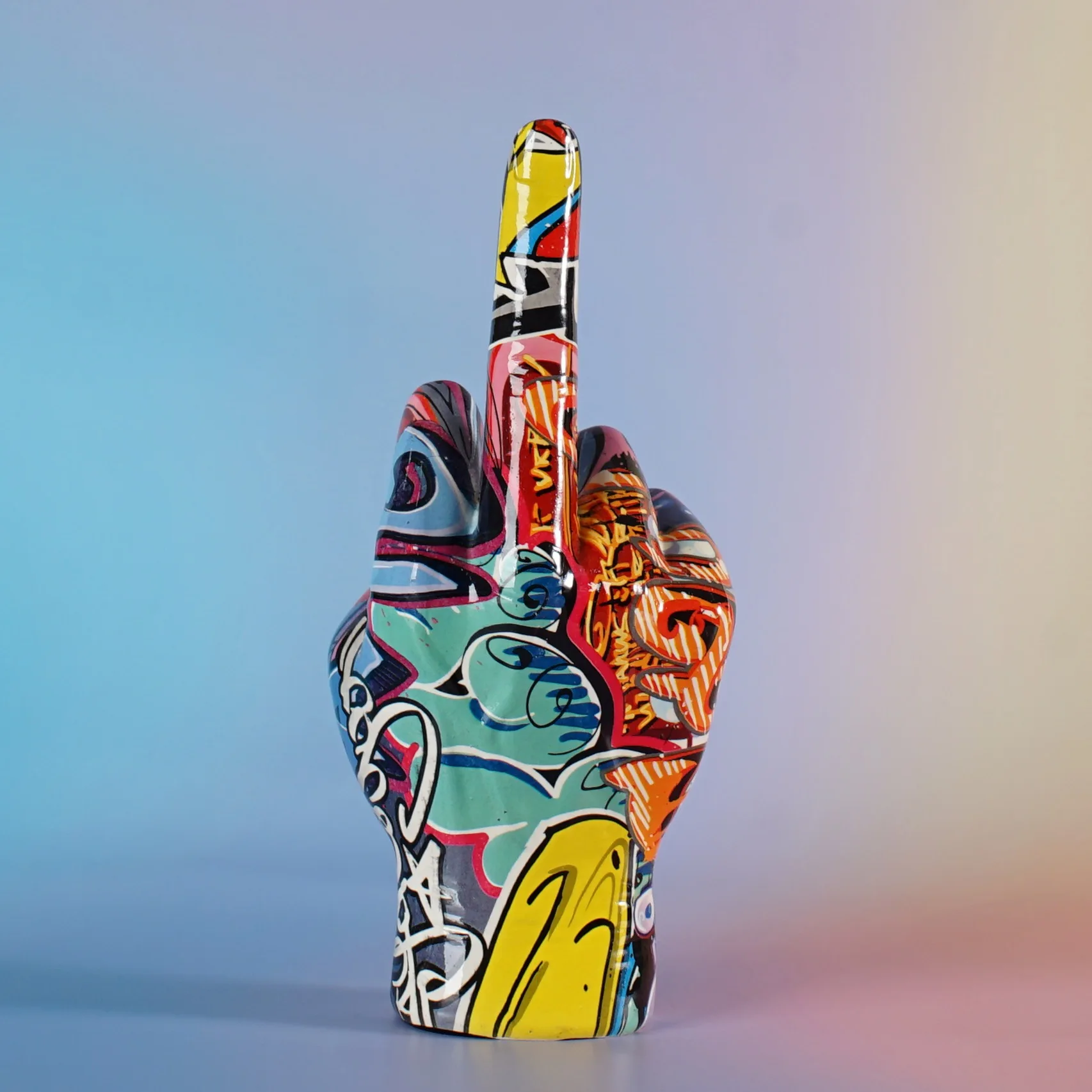 Edgy Graffiti Gesture Sculpture