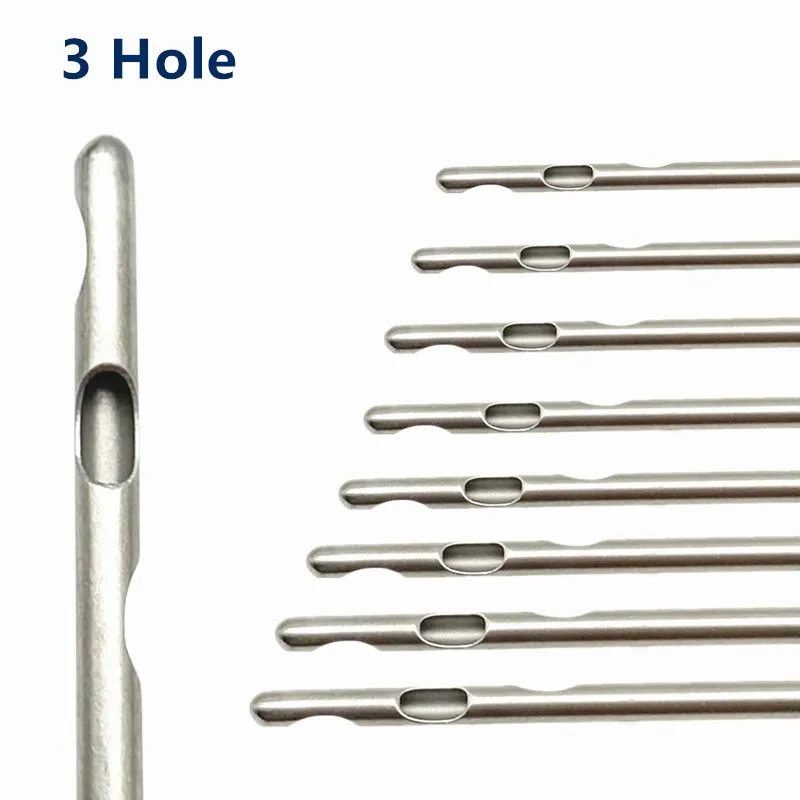 

3 Hole Liposuction Cannulas Spiral Cannulas Facial Fat Transplant Needle Stainless Steel Liposuction Tools