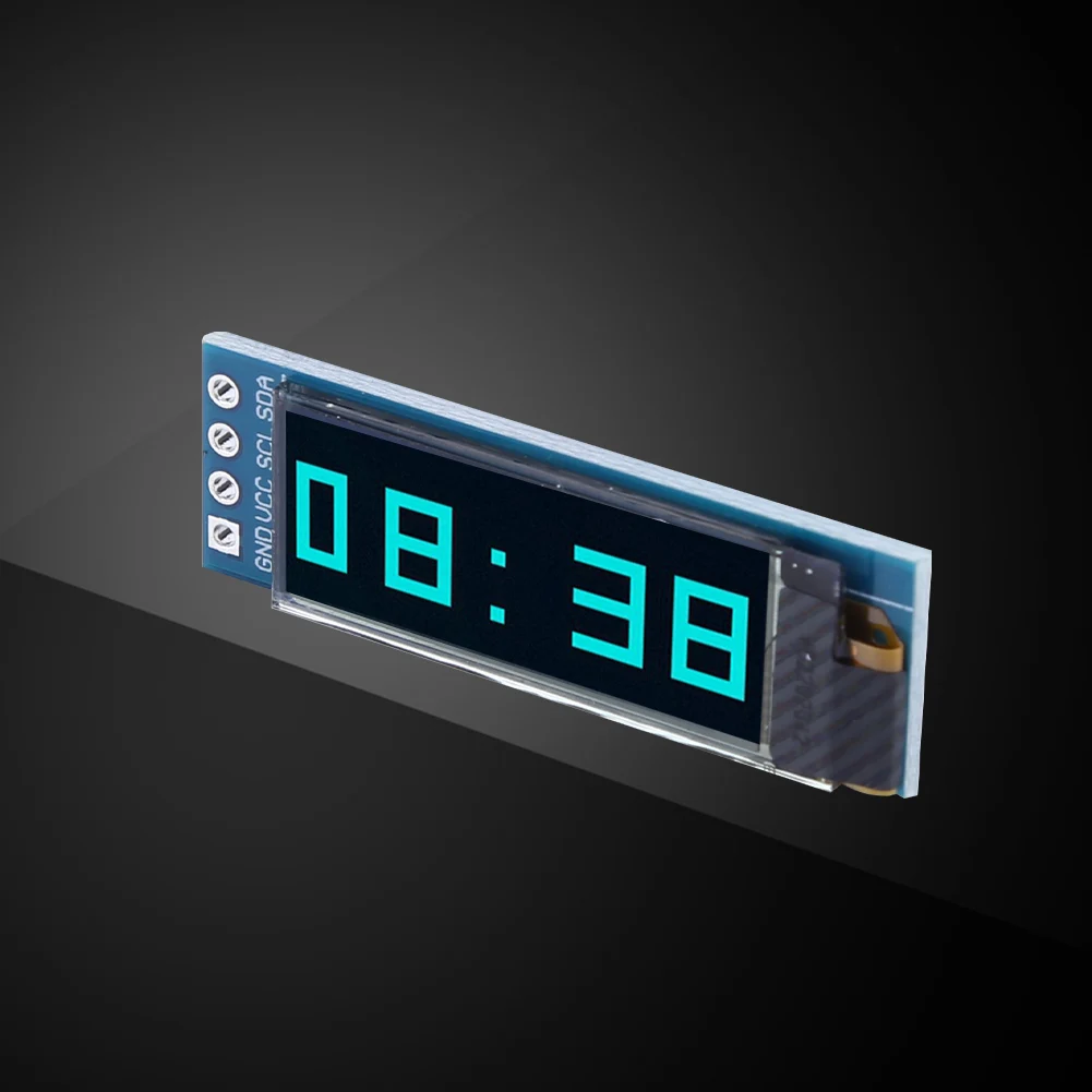 0.91 인치 OLED 모듈 4 핀 128x32 SSD1306 OLED 디스플레이, DIY 모듈, 저에너지 소비 IIC 통신, 아두이노용 3.3V, 5V