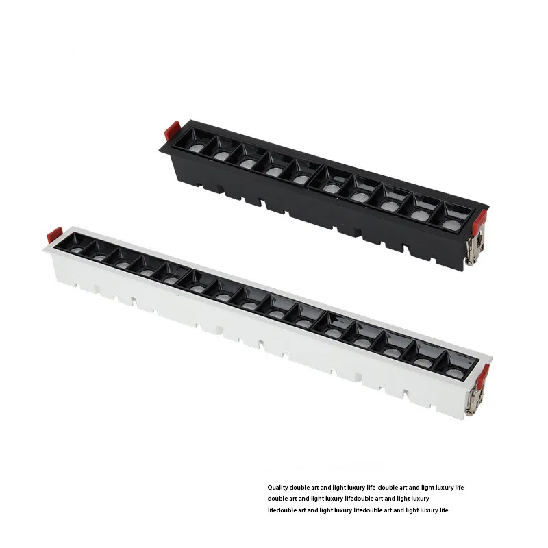 Dimmable 10W 20W 30W Line light embedded led spotlight spotlight home without main light living room lighting strip grille light