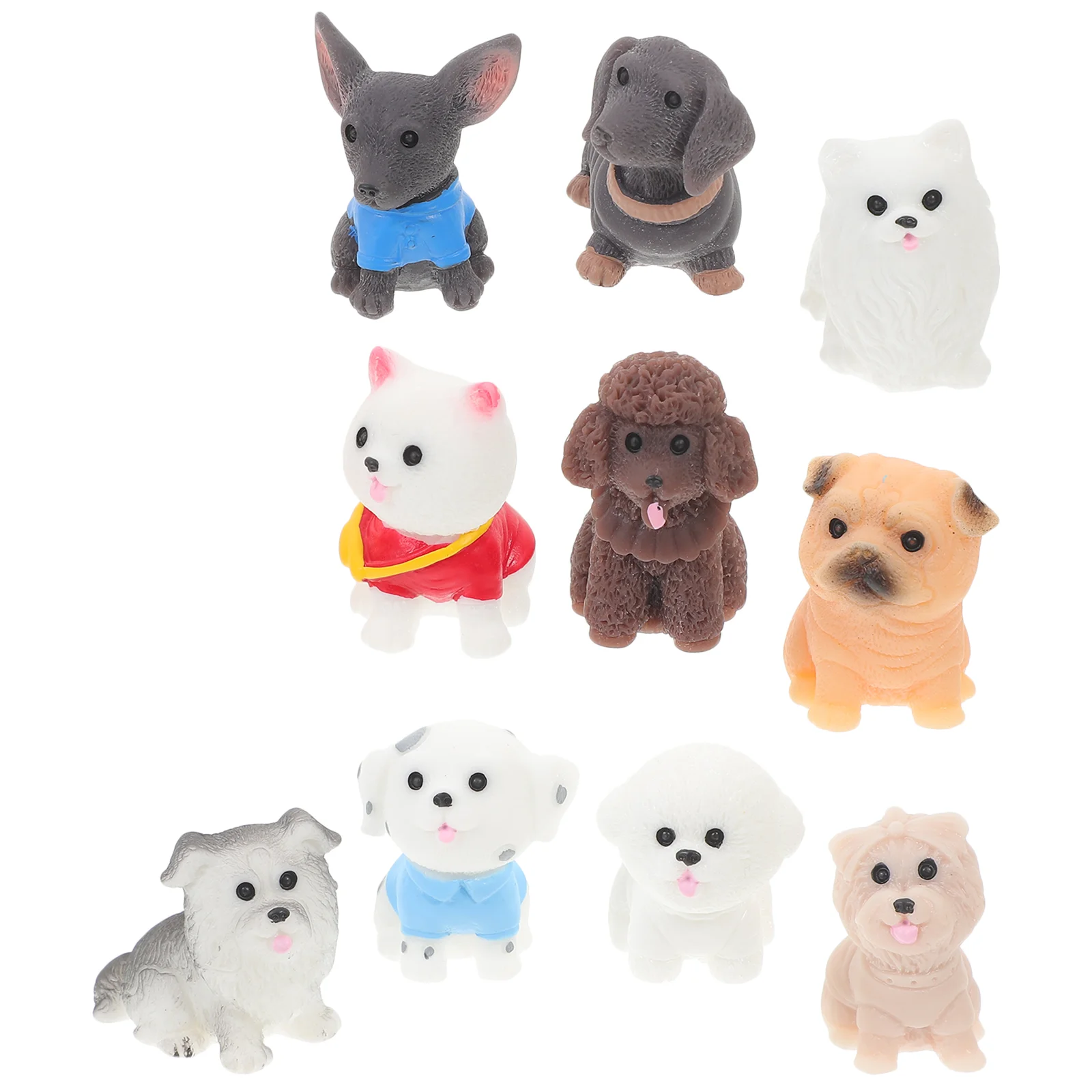 

12 Pcs Mini Animals Micro Landscape Miniature Dog Decor Statue Decorate Small Miniature Ornament