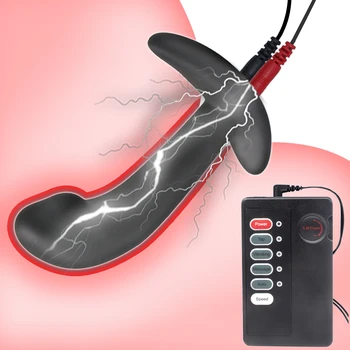 Electro Shock Anal Plug Sex Toys For Men Women Masturbator Electro Stimulation Silicone Butt Plug Prostate Massager BDSM Sex Toy 1