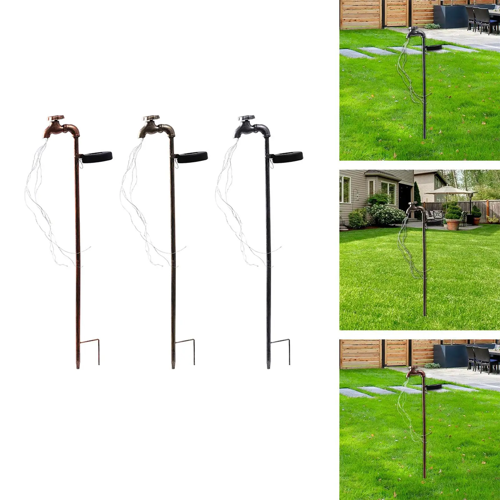 Solar Light Outdoor Garden Decoration Solar Faucet Light for Backyard Patio