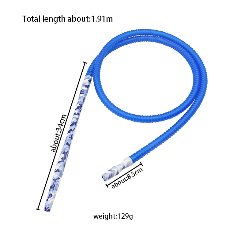 Professional Hookah PVC Hose Tube Shisha Water Pipe Chicha Narguile Smoking Accessories Acrylic Handle Sheesha 1PC 191CM