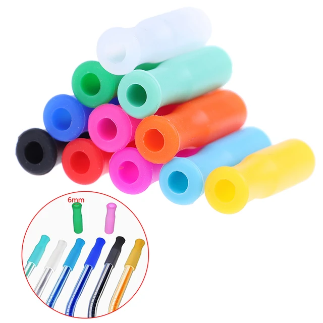  10Pcs Silicone Straw Covers Food Grade Rubber Metal Straws Tips  Covers Fit For 8MM Wide Soft Reusable Straw Nozzles Stainless Steel Straw  Silicone Cover : Sports & Outdoors