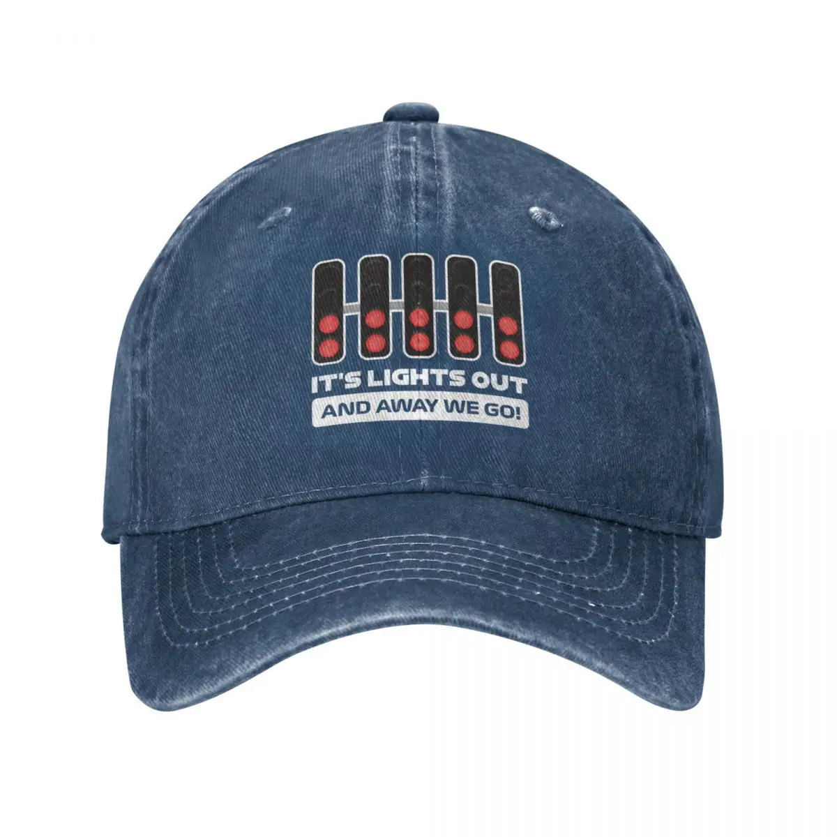 

It's Lights Out and Away We Go! - Version 2 (Dark Blue BG) Cowboy Hat fur hat Sunscreen Men's caps Women's