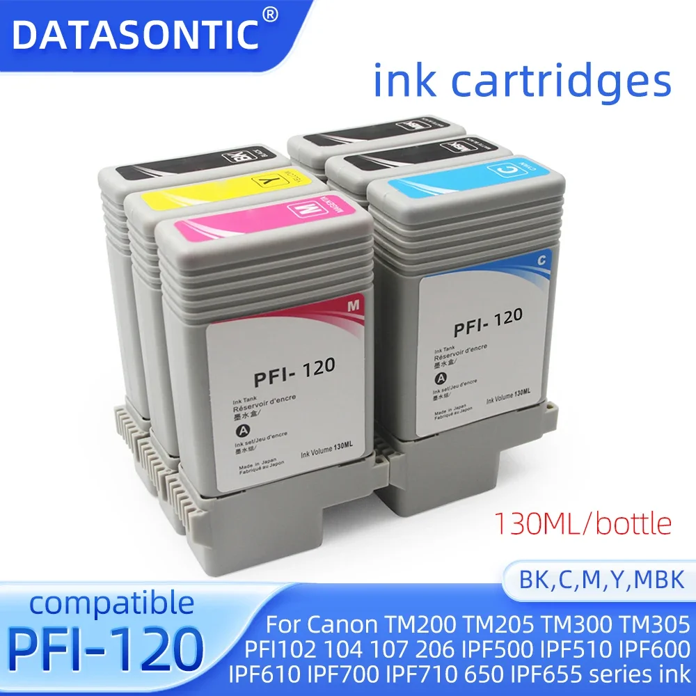 

Compatible with PFI-120 PFI120 Pigment Ink Cartridge For Canon TM-200 TM200 TM-205 TM300 TM305 TM300 printer ink Cartridge 130ML