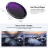 NEEWER 67mm ND2-400 Variable ND Filter with Lens Cap, Lanyard, Cleaning Cloth, Precise Neutral Density Adjustment Optical Glass 6