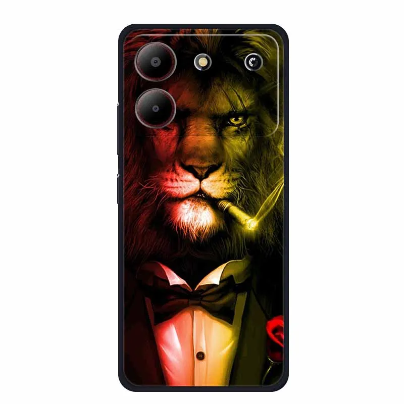 Sleek Black Silicone Soft Back Cover Case