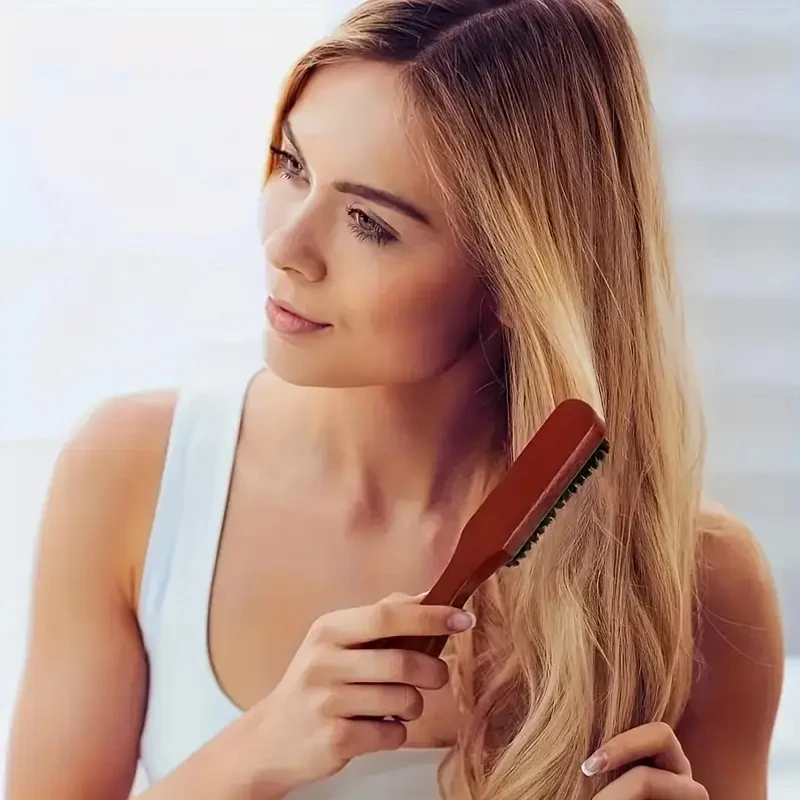 여러 세트 고급 강모 헤어 브러시 빗 세트, 무취, 부드럽고 청소가 쉽고 모든 모발 유형에 적합