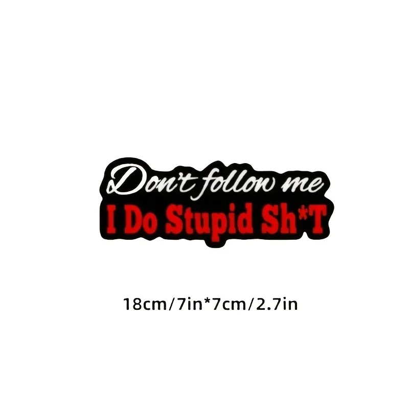 Stupid Cartoon Stickers - Suitable for Cars, Trucks, Vans, Laptops, Suitcases, Bumper Boxes, Window Table Glass Printing - 2