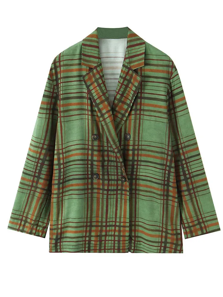 High Waist Pants Two Pieces Sets Women Long Sleeve Fashion Plaid Blazer Coat Trousers Women's Suit 2025 New Woman Outfits