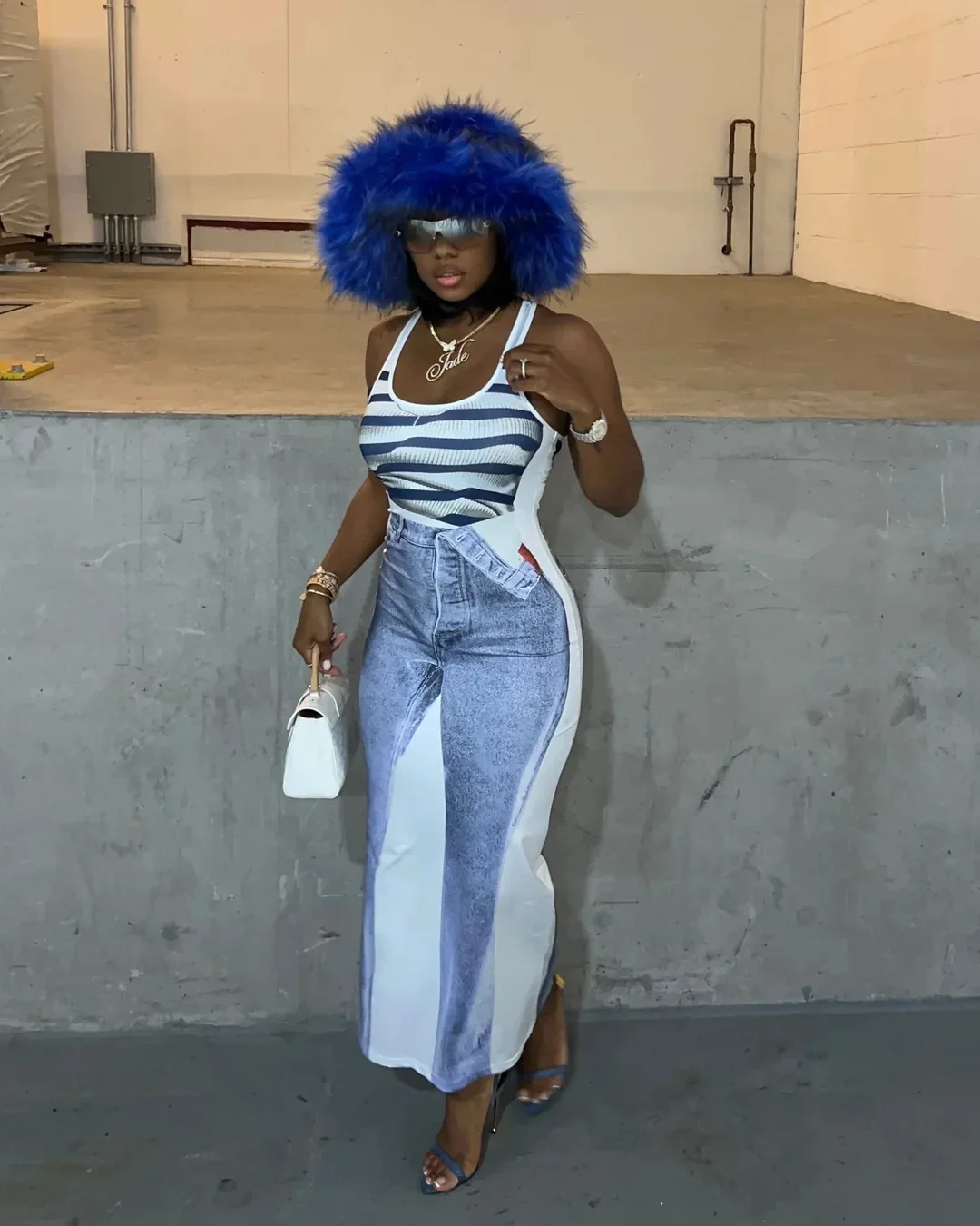 

DUTRIEUX 3D Printed Tank Long Dress Sleeveless Bodycon Streetwear Dresses Fashion Y2K Ankle Length Vestidos Night Club Robe 2023