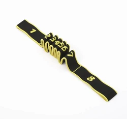 Yoga Elastic Resistance Band with 8 Loops for Home Fitness and Stretching Exercises (Yellow)