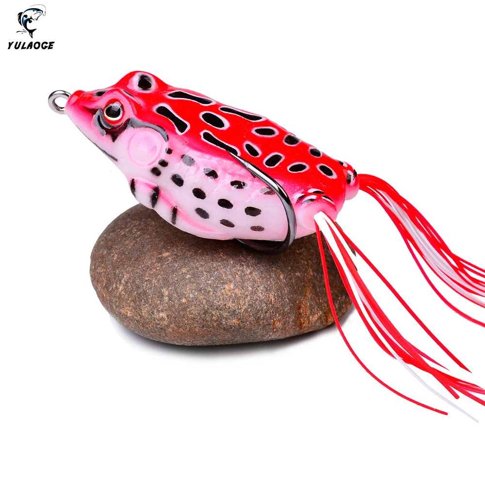 5Pcs Soft Plastic Fishing lures Frog lure With Hook Top Water 6.5CM 13G  Artificial Fish Tackle 