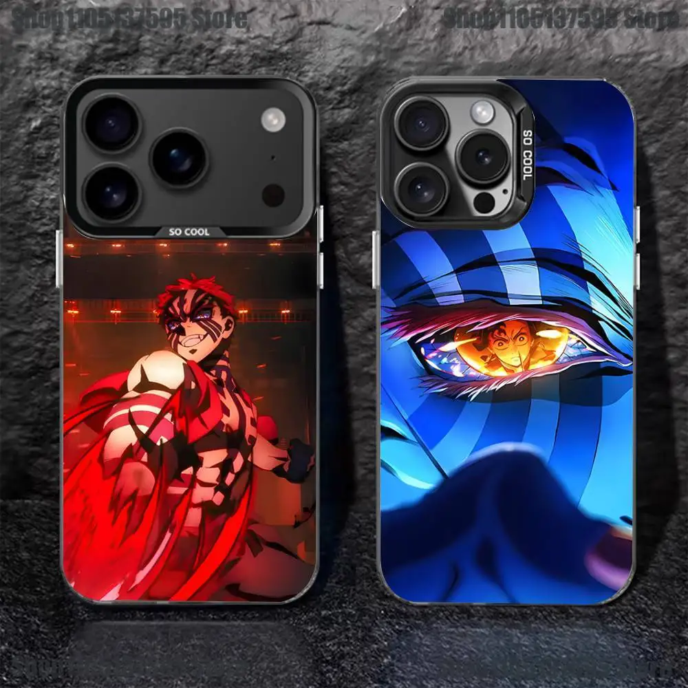 Stylish Akaza Anime Shockproof Black Candy Matte Phone Case