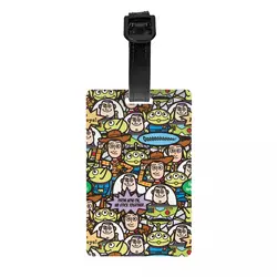Toy Story Cute Toys Luggage Tag Suitcase Travel Accessories Silica Gel Holder Baggage Boarding Tags Holder Baggage Tag Name ID