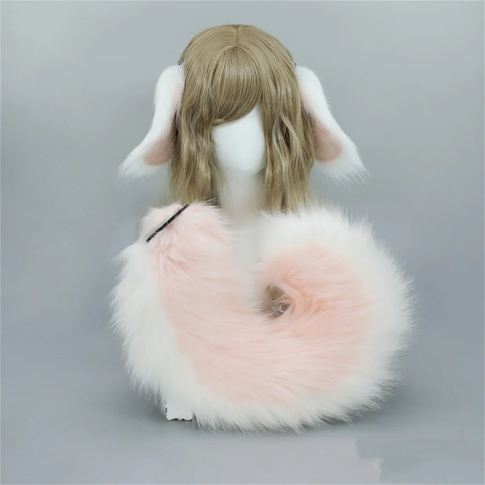 12 Styles 2Pcs/set Furry Anime Dog Ear Headband Tail Cartoon Comic-Con Cosplay Costume Accessories Plush Animal Ears Tail