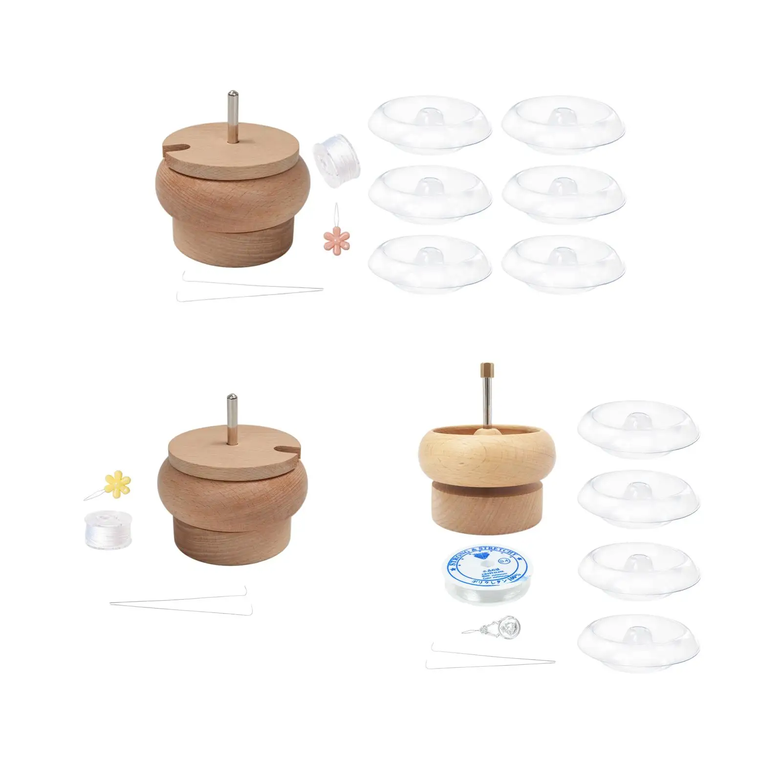 

Wooden Bead Storage Box Bead Bowls Bead Holder Bead Loader Bead Stringing Tool