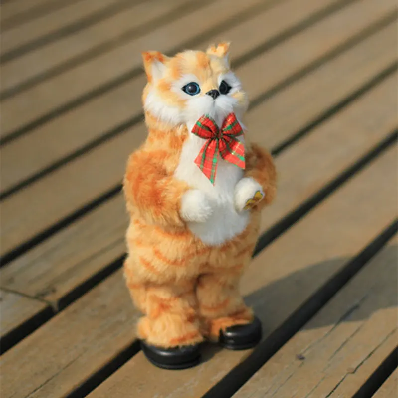Plush Toys Cat Toy Electric Interactive Toy 30CM Electronic Plush Cat Toy Music Robot Animal Dance Sing Song Kitty Soft Electric Pet Doll Cute Kids Baby Funny Birthday Gift