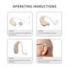 JINGHAO Hearing Aid For Severe Loss Digital 65/132 dB BTE Rechargable Battery 5