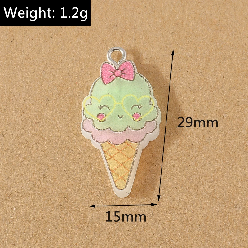 15 Stück Harzmischung Obst Charms Apfel Kirsche Zitrone Charms Anhänger für Schmuckherstellung Ohrringe Halskette DIY Zubehör Zubehör – Detail 22