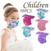 50pcs Disposable Children's Mask Cartoon Butterfly Pattern Printed Mouth Mask For Kids Girl 3 Layer Disposable Mask Child 1