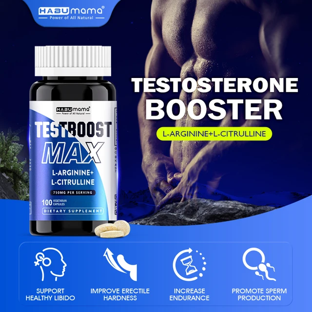 100 Caps | L-Arginine + L-Citrulline Complex | Energy & Enlargement Size Growth Male Support | Experts Clinically Studied