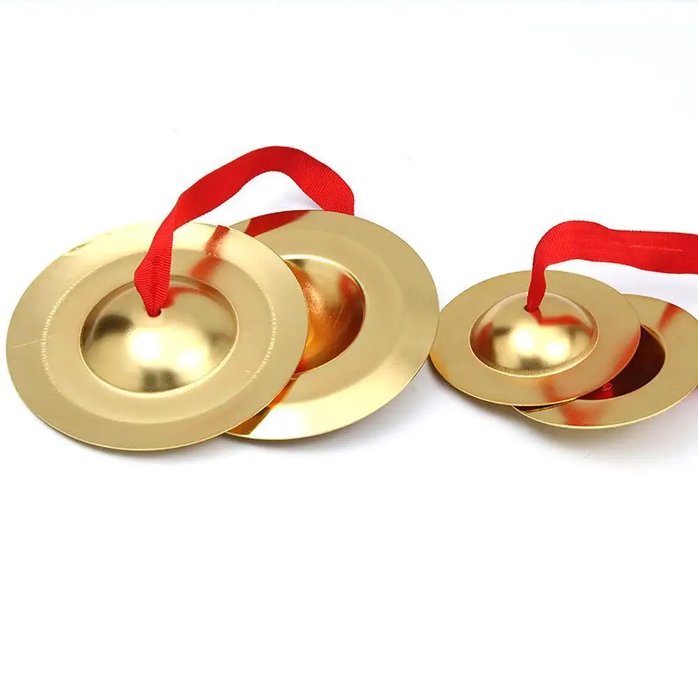 1 Pair Cymbals Children Toys Hand Cymbals Copper Hand Finger Gong Percussion Musical Instruments