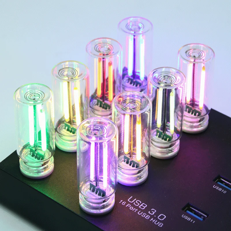 LED Car Lights Car USB LED Filament Touch Dimming Bulb 5V Retro LED Bulbs 0.3W Night Light Camping Decorative Lighting