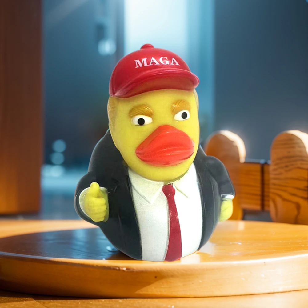 Novelty Trump Rubber Duck Baby Bath Toys Trump Merchandise Funny Duck Toy for Kids Gift Birthdays Baby Showers Bath Float Duck 5