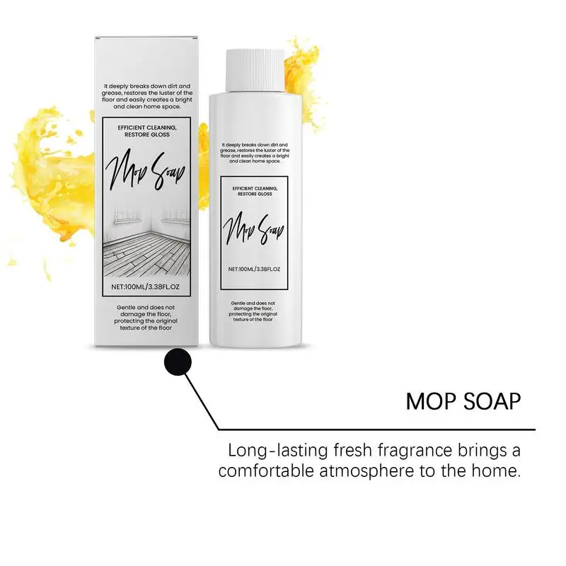 Luxury Mop Soap 100ml Floor Cleaning Liquid For Mops Household Supplies Multi-Purpose Liquid Cleaner Hardwood Care Mopping