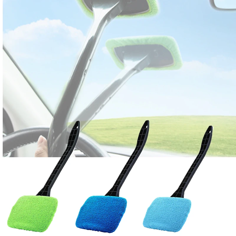 1PC Car Window Cleaner Brush Kit Windshield Cleaning Wash Tool Inside  Interior Auto Glass Wiper With Long Handle Car Accessories - AliExpress