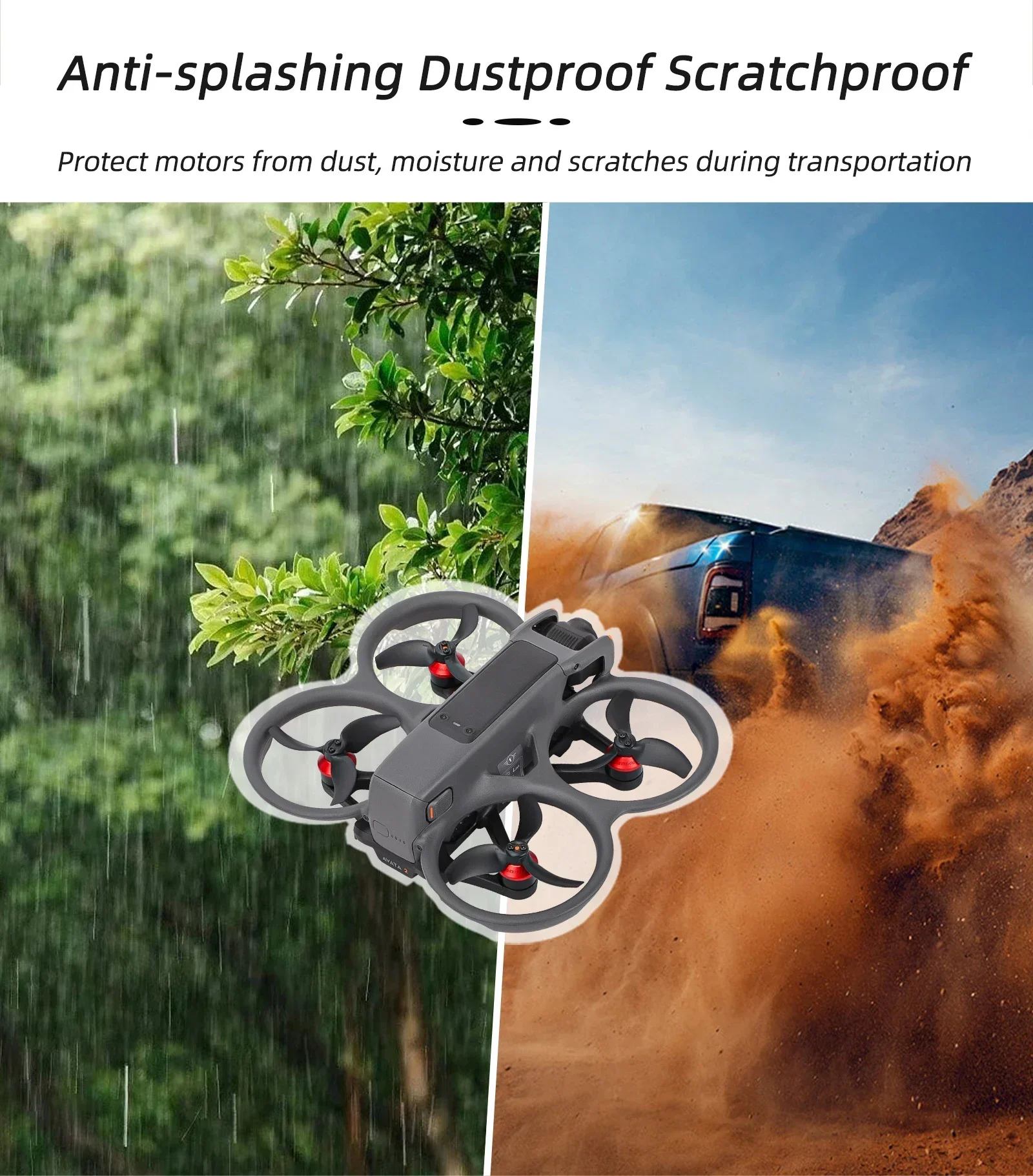 รูปสินค้า ฝาครอบมอเตอร์ DJI Avata 2 4 ชิ้น อลูมิเนียม ป้องกันฝุ่น