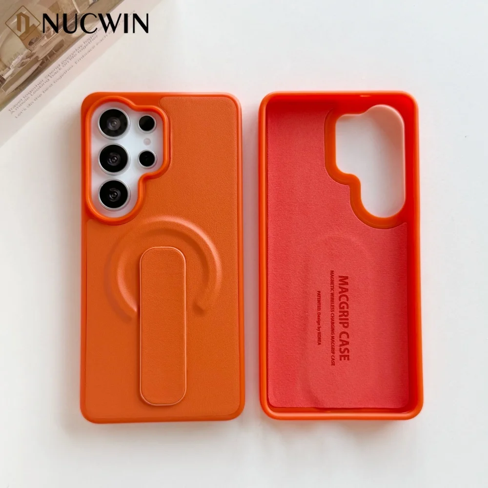 Leather Magnetic Stand Case | Shockproof & Stylish Design