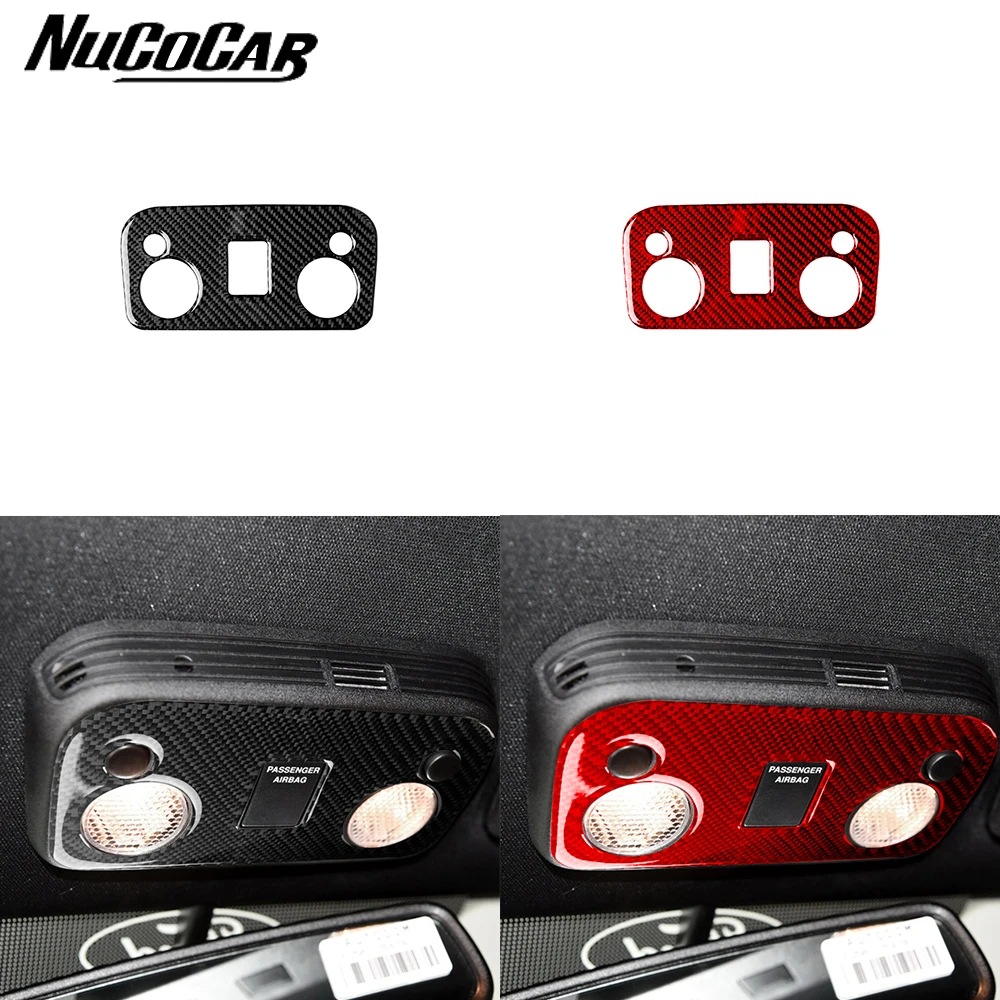 Per Ford Mustang Gt 2015-2020 In Fibra Di Carbonio Tetto Luce Di Lettura Pannello Trim Copertura Accessori Interni Auto Adesivi Decorativi