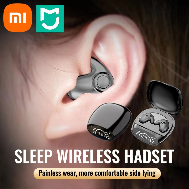 Wireless Earbuds Xiaomi Sleep Invisible Earbuds Tiny Headphones Noise Cancelling Wireless Headsets Sports Stereo Bluetooth 5.3 Earphone