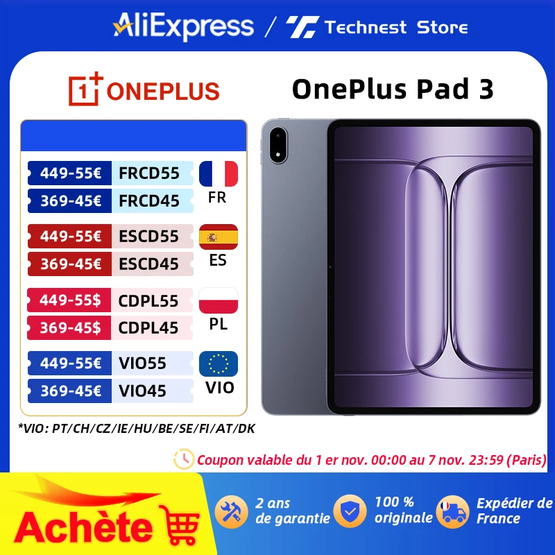 Tablet OnePlus Pad 3 12/256GB z EU za $429.17 / ~1575zł Tablet OnePlus Pad 3 12/256GB z EU za $429.17 / ~1575zł