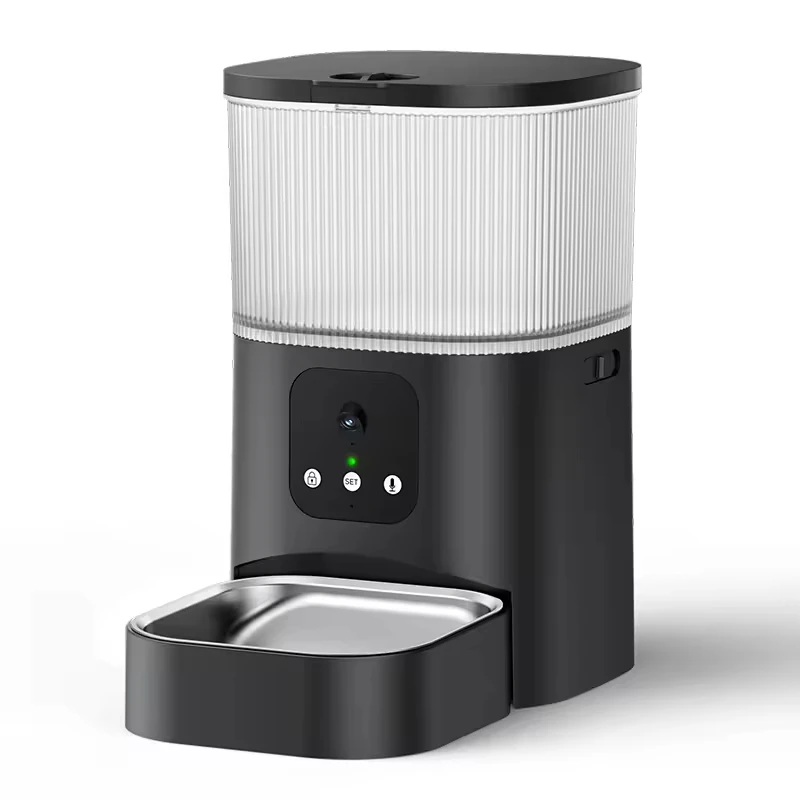 스마트 자동 애완동물 급식기 (듀얼 2MP 카메라 및 앱 제어 기능 탑재) 3L 2.4G WiFi 비디오 급식기 (고양이 및 강아지용)